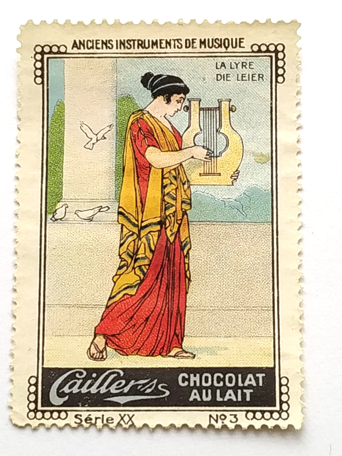 Antik müzik aletleri Lir / Cailler's çikolata reklam pulu 0.00 TL + KDV