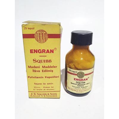 Engran - E.R. Squibb & Sons İlaçlar / Eski ilaç şişesi