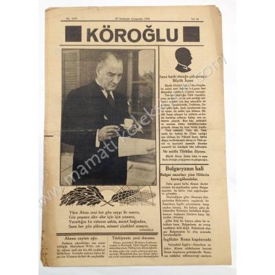 Köroğlu gazetesi, 10 Sonteşrin 1943 2017-11-10T00:00:00.000 - Efemera