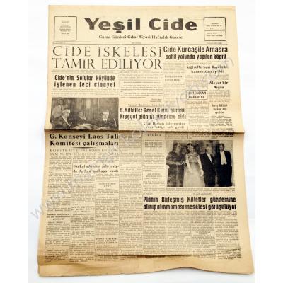Yeşil Cide gazetesi, 25 Eylül 1959, Sayı:2 - Efemera